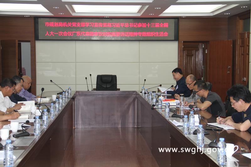 汕尾市城乡规划局机关党支部召开学习宣传贯彻