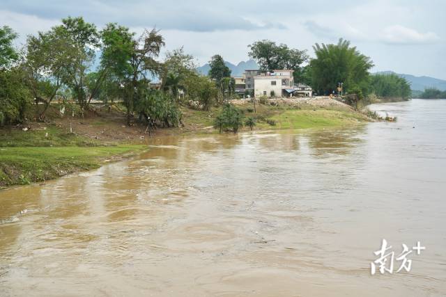 26日下午，临近浛洸镇政府的河面状况。