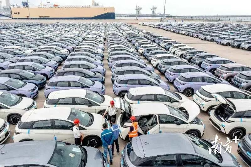 汕尾海关关员监管新能源汽车出口。袁国宏 摄 图片