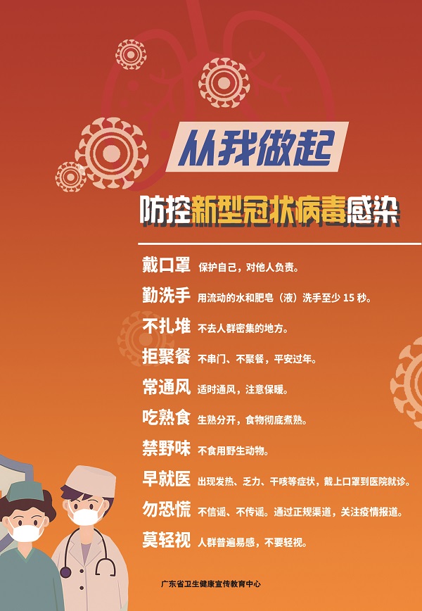 防控新型冠状病毒感染宣传资料