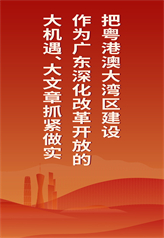 把粤港澳大湾区建设作为广东深化改革开放的大机遇、大文章抓紧坐实
