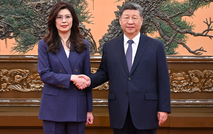 习近平总书记会见中国国民党主席郑丽文